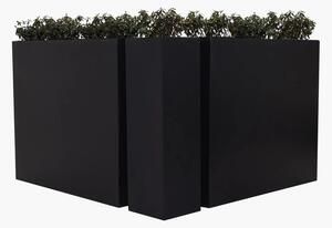 Rohové květináče CORNER, sklolaminát, 100x264 cm, antracit
