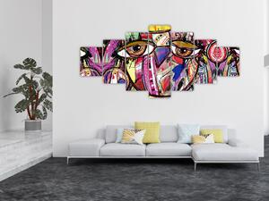 Obraz - Street art - sova (210x100 cm)