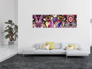 Obraz - Street art - sova (170x50 cm)