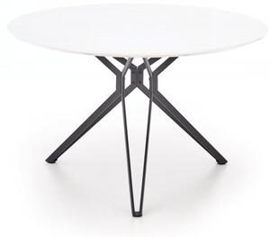 Jídelní kulatý stůl PIXEL –⁠ 120x76, kov, bílý/černý