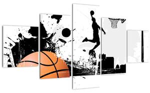 Obraz - Hráč basketbalu (125x70 cm)