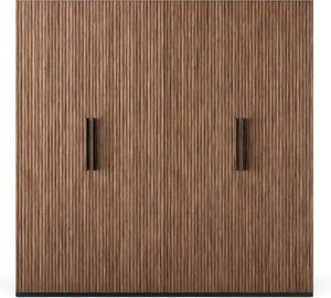 Modulární skříň ve vzhledu ořechového dřeva s otočnými dveřmi Simone, šířka 200 cm, více variant