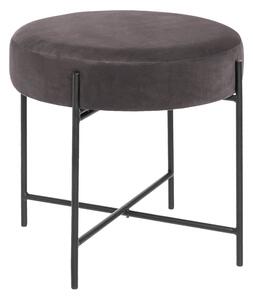 Velurová stolička ART, O 47 cm, šedá