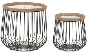 Set dvou kovových konferenčních stolků Bizzotto Shilia 42/61 cm