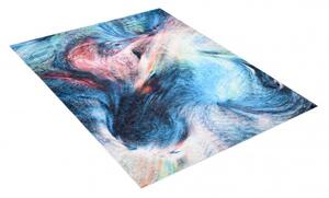 Makro Abra Kusový koberec pratelný TOSCANA 36510 Absraktni Moderní pogumovaný vícebarevný modrý Rozměr: 80x150 cm