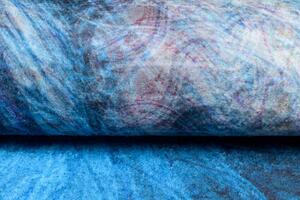 Makro Abra Kusový koberec pratelný TOSCANA 36500 Abstraktní Moderní pogumovaný modrý vícebarevný Rozměr: 120x170 cm