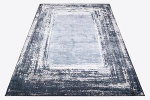 Makro Abra Kusový koberec pratelný TOSCANA 23670 Klasický Moderní pogumovaný tmavě šedý Rozměr: 140x200 cm