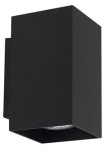 Sada 2 moderních nástěnných lamp černých čtvercových 2-světlo - Sandy