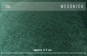 Zelená sametová rohová pohovka MESONICA Musso Tufted, pravá, 248 cm