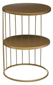 Zlatý odkládací stolek KOBU, 36 cm, kulatý