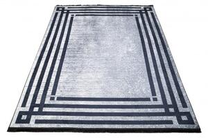Makro Abra Kusový koberec pratelný TOSCANA 21533 Klasický Moderní pogumovaný šedý Rozměr: 120x170 cm