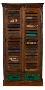 Sob nabytek | Barevná šatní skříň z masivního recyklovaného dřeva Lungo F0A00000043W