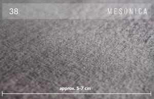 Tmavě šedá sametová rohová pohovka MESONICA Musso Tufted, pravá, 248 cm