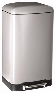 Odpadkový koš, kov, taupe, 30 L