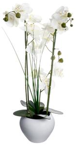 Umělá orchidej v keramickém květináči, 53 x 15 cm