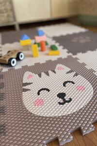 Minideckfloor Kočka Hnědý s krémovou kočkou