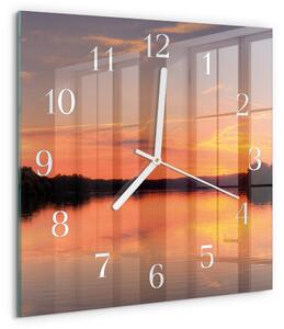 Skleněné hodiny Západ slunce zskb-30x30-00083404