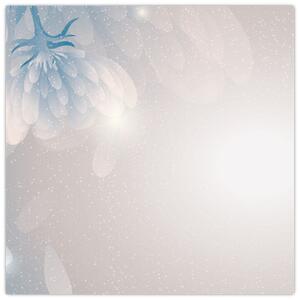 Obraz - Zasněžené květy (30x30 cm)