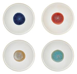 Villa Collection, Sada melkých talířů Villa Collection Offwhite 4ks, 27 cm | bílá, barevná