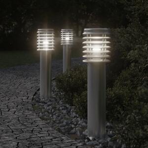 Venkovní stojací lampy 3 ks stříbrné 60 cm nerezová ocel