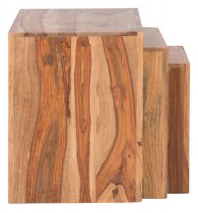 Sob nabytek | Set 3 odkládacích stolků z přírodního palisandru Rosewood F0A00001068W