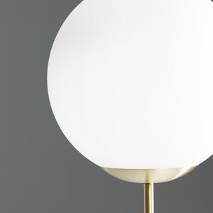Bílá skleněná stojací lampa Kave Home Mahala 150 cm