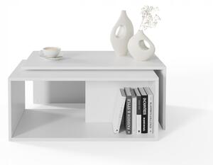 Konferenční stolek PLATAN ROOM obdélníkový 90 x 48 x 40 cm bílý