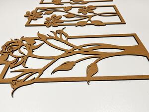 Dřevo života | Dřevěná dekorace 3 KVĚTINY | Barva: Horský dub | Rozměry (cm): 17x30