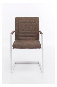 Set 2 elegantní židlí Pitton II světle hnědo/bílá