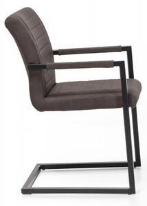 Set 2 elegantní židlí Pitton hnědá