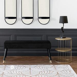 Čalouněná lavice pro obývací pokoj Living, barva černá