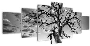 Obraz - Černobílý strom (210x100 cm)