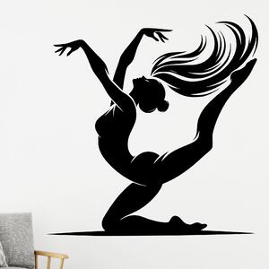 Živá Zeď Samolepka Gymnastika Barva: černá