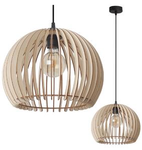 Závěsné svítidlo Timber 6, 1x dřevěné stínítko, (fi 32 cm)