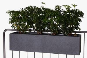 Balkonový truhlík BENNO, vláknocement, šířka 82 cm, šedý