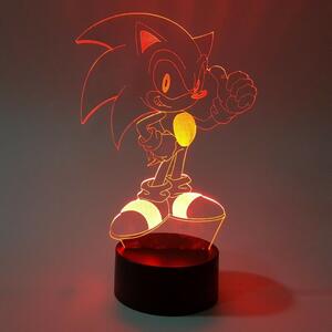 3D LED Lampička Ježek Sonic