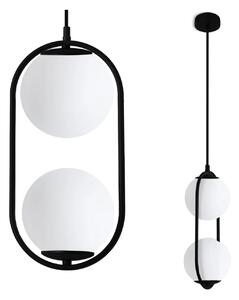 Závěsné svítidlo Florence, 2x bílé skleněné stínítko, b, U