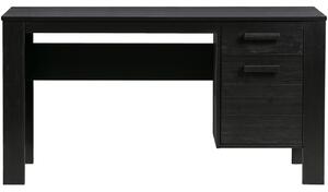 Hoorns Černý dřevěný psací stůl Koben 141 cm