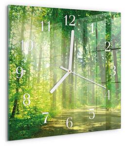 Skleněné hodiny Lesní příroda zskb-30x30-00085270
