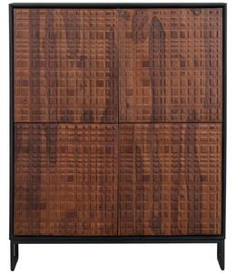 Hoorns Hnědá masivní sheeshamová skříň Alecia 114 x 40 cm