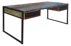 SOB NABYTEK | Psací stůl z recyklovaného dřeva a kovu Timor 145x70 F0S03507-98