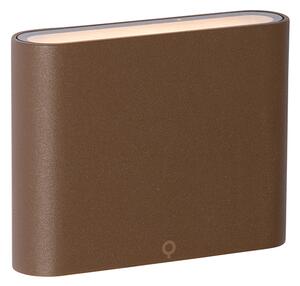 Moderní venkovní nástěnné svítidlo rezavě hnědé 11,5 cm vč. LED IP65 - Batt
