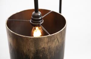 Hoorns Černo zlatá kovová stojací lampa Bessie 160 cm
