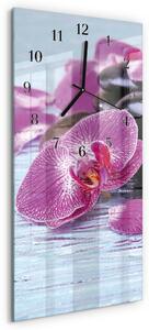 Skleněné hodiny vertikální Nápad na orchideje zsppc-30x60-00181194