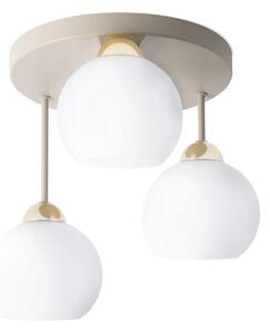 Stropní svítidlo Eliza, 3x bílé skleněné stínítko, g/be, o