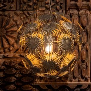 Hoorns Mosazné kovové závěsné světlo Thistle 55 cm