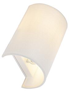 Chytrá nástěnná lampa bílá vč. Wifi A60 - Simple Drum Jute
