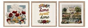 Obrazy v sadě 3 ks 30x30 cm Sweet Home – Styler
