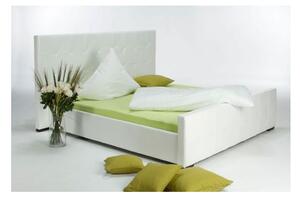 Bílá postel z umělé kůže Castioli 180x200