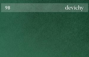 Tmavě zelená sametová rohová rozkládací třímístná pohovka DEVICHY Rothe, pravá 277 cm